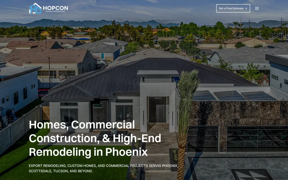 Hopkins Construction website
