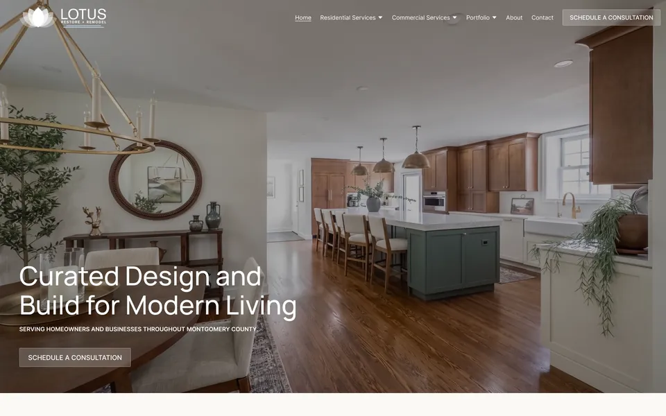 Lotus Restore + Remodel website