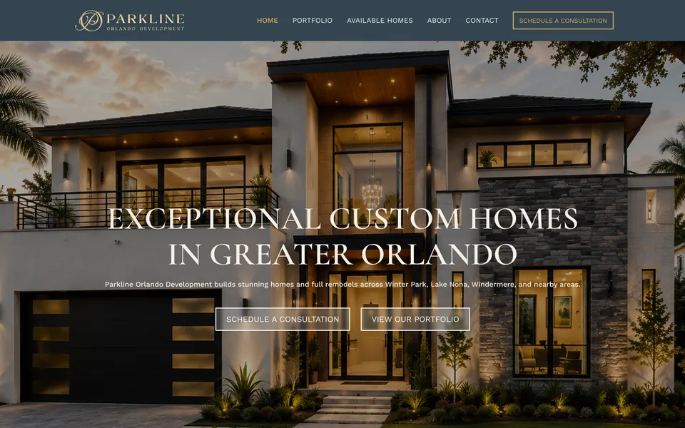 Parkline Development website