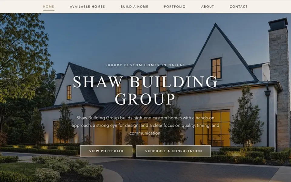 Shaw Building Group website